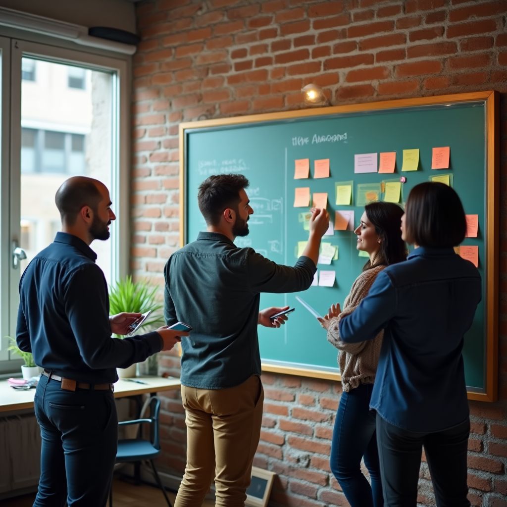 Equipo en planificación estratégica